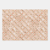 Peach Roos Blush Gold Glitter Mermaid Inpakpapier Vel (Voorkant)