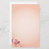 Peach Roos Briefpapier (Voorkant / Achterkant)