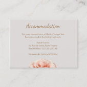 Peach roos bruiloft accommodatie behuizing kaart (Voorkant)