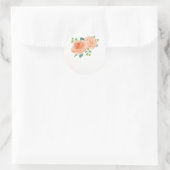 Peach Roos bruiloft gunst Stickers (Tas)