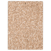 Peach Roos Gold Blush Glitter Glitz Klembord (Achterkant)