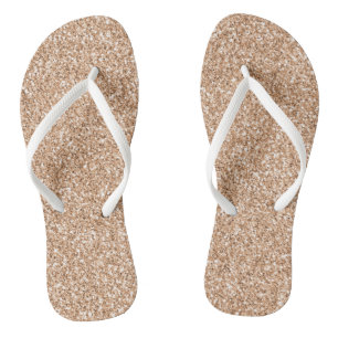 Peach Roos Gold Blush Glitter Glitz Teenslippers