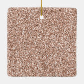 Peach Roos Gold Blush Roze Glitz Leopard Monogram Keramisch Ornament (Achterkant)