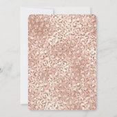 Peach Roos Gold Blush roze Glitz-leopardprinter Kaart (Achterkant)