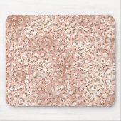 Peach Roos Gold Blush roze Glitz-leopardprinter Muismat (Voorkant)