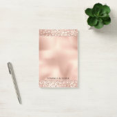 Peach Roos Gold Blush roze Glitz-leopardprinter Post-it® Notes (Kantoor)