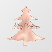 Peach Roos Gold Glitter-kerstboom Raamsticker (Vel)