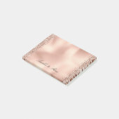 Peach Roos Gold Glitter Luxe Post-it® Notes (Schuin)