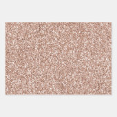 Peach Roos Gold Glitzy Glitter Inpakpapier Vel (Voorkant 2)