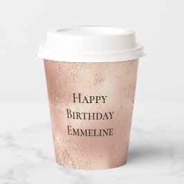 Peach Roos Gold Glitzy Glitter Papieren Bekers