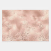 Peach Roos Gold Glitzy Glitter Sparkle   Inpakpapier Vel (Voorkant 2)