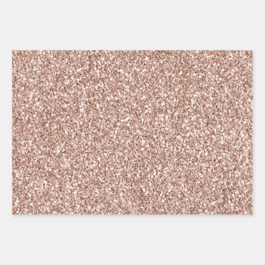Peach Roos Gold Luxe glitter Inpakpapier Vel (Voorkant)