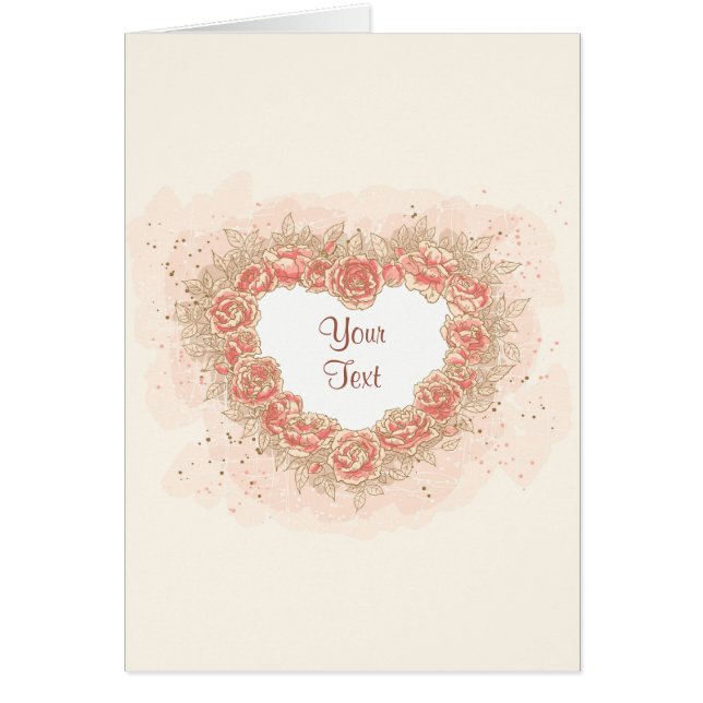 Peach Roos Grunge Heart (Voorkant)