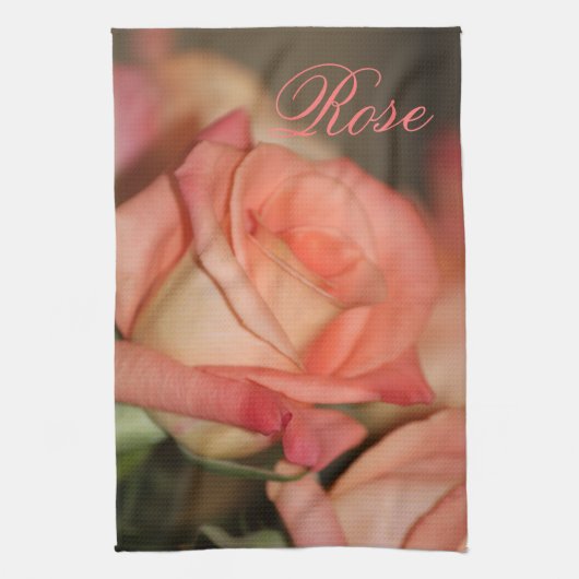 Peach Roos Kitchen Towel Theedoek (Verticaal)