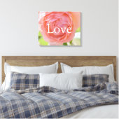 Peach Roos Liefde Canvas Afdruk (Insitu (Slaapkamer))