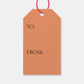 Peach Roos Oranje Floral fotografie Cadeaulabel (Achterkant)