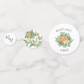 Peach Roos Wedding  Confetti (Voorkanten)