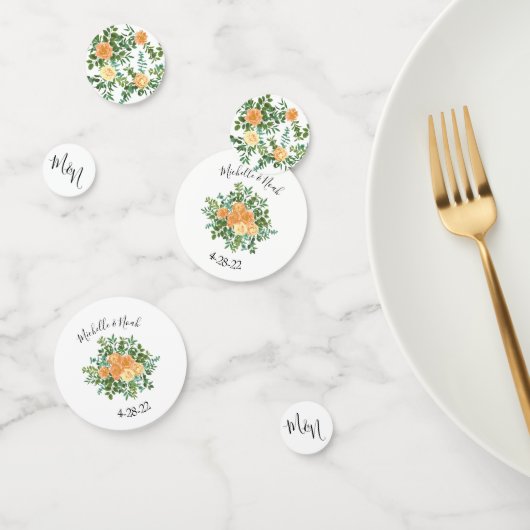 Peach Roos Wedding  Confetti (Groep)