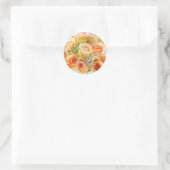 Peach Roos Wedding Envelope Sticker (Tas)