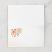 Peach Rose - Cartes de place vides (Extérieur déplié)