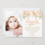 Peach Rose fille Anniversaire Photo Carte de remer (Devant)