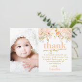 Peach Rose fille Anniversaire Photo Carte de remer (Debout devant)