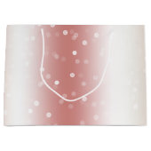 Peach Rose Ombre Gold Christmas Groot Cadeauzakje (Voorkant)