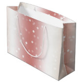 Peach Rose Ombre Gold Christmas Groot Cadeauzakje (Achterkant Gekanteld)