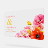 Peach rose rose orange jaune des Poppies contempor (Angle)