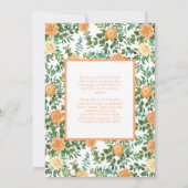 Peach Rose Vintage Photo Graduation Faire-part (Dos)