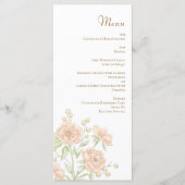 Peach Rose Wedding Menus (Devant)