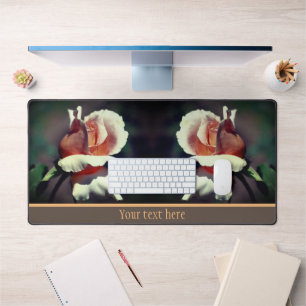 Peach Rosebud Flower Up Personated Bureaumat