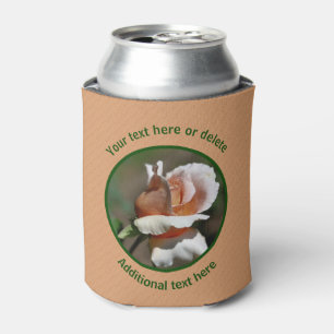 Peach Rosebud gepersonaliseerd Blikjeskoeler