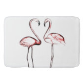 Peach roze flamingos Flamingo Tropical Badmat (Voorkant)