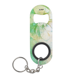 *~* Peach roze Floral Celestial Glitter Waterverf Mini Flessenopener