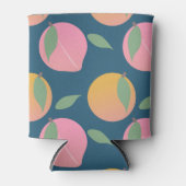 Peach roze Oranje fruit Pattern marine Blikjeskoeler (Voorkant)