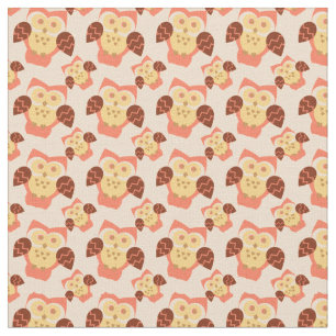 Peach roze oranje owicks patroon stof