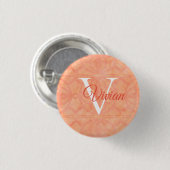 Peach roze ronde button 3,2 cm (Voorkant /achterkant)