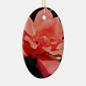  Peach Roze roze bloem Keramisch Ornament (Rechts)