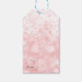 Peach roze sparkle glam Birthday party Favor Cadeaulabel (Voorkant)