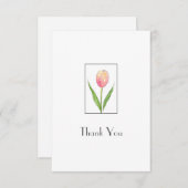 Peach roze tulp bedankkaart (Voorkant / Achterkant)