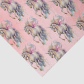Peach roze Unicorn Dream Tissuepapier (Detail)