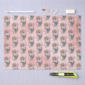 Peach roze Unicorn Dream Tissuepapier (Craft)