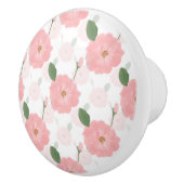 Peach roze Waterverf Paint Rozen Girly Design Keramische Knop (Rechts)
