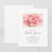 Peach roze Waterverf Rozen Kaart (Voorkant / Achterkant)