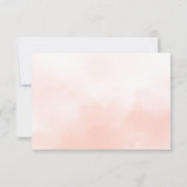 Peach Roze Wit Rozen Menu Keuze RSVP Kaarten (Achterkant)