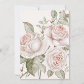 Peach Rozen bruiloft foto uitnodiging (Achterkant)