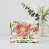 Peach Rozen Business Survey Feedback Briefkaart (Staand voorkant)