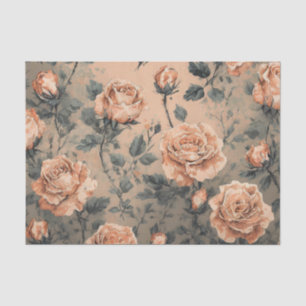 Peach Rozen tissue papier