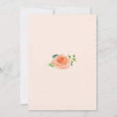 Peach Rozen Waterverf bruiloft uitnodigingen (Achterkant)